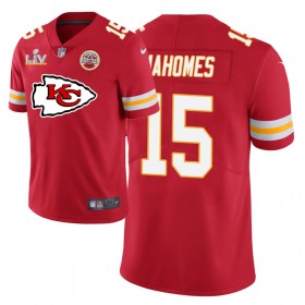 Camiseta Hombre Kansas City Chiefs Patrick Mahomes 15 Nike Rojo Team Logo 2021 Super Bowl LV